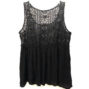 TORRID Babydoll top. Black sleeveless